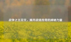 战争之王符文，揭开战场传奇的神秘力量