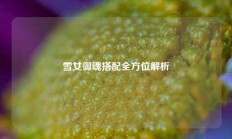 雪女御魂搭配全方位解析