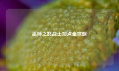 巫师之怒战士加点全攻略