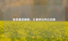 首条暴君刷新，王者峡谷风云初现