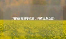 万国觉醒新手攻略，开启王者之路