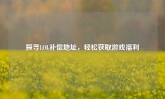 探寻LOL补偿地址，轻松获取游戏福利