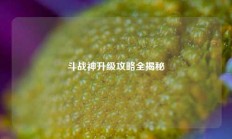 斗战神升级攻略全揭秘