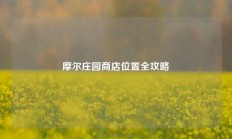 摩尔庄园商店位置全攻略