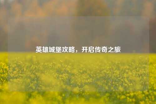 英雄城堡攻略，开启传奇之旅