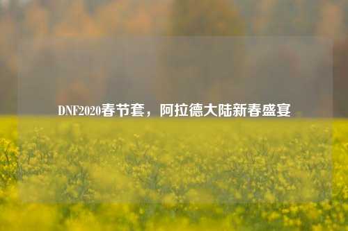 DNF2020春节套，阿拉德大陆新春盛宴
